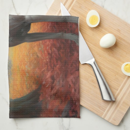 Weimaraner in de herfst laat Herfst inspireren Theedoek (Quarter Fold)