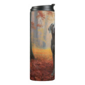 Weimaraner in de herfst laat Herfst inspireren Thermosbeker (Gedraaid links)