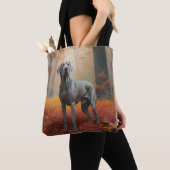 Weimaraner in de herfst laat Herfst inspireren Tote Bag (Dichtbij)