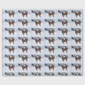 Weimaraner in de winter cadeaupapier (Vlak)