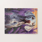 Weimaraner in Lavender veld Legpuzzel (Horizontaal)
