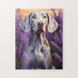Weimaraner in Lavender veld Legpuzzel