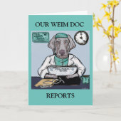 Weimaraner Kaart (Gele Bloem)