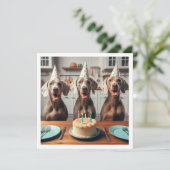 Weimaraner kaart, Weimaraner verjaardag Kaart (Staand voorkant)