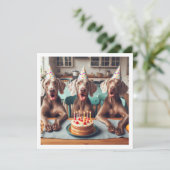 Weimaraner kaart, Weimaraner verjaardag Kaart (Staand voorkant)