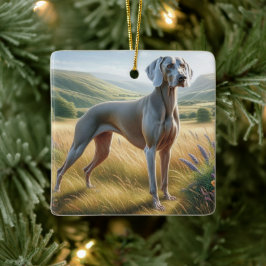 Weimaraner Keramisch Ornament