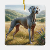 Weimaraner Keramisch Ornament (Voorkant)