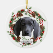 weimaraner keramisch ornament (Voorkant)