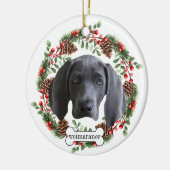 weimaraner keramisch ornament (Links)