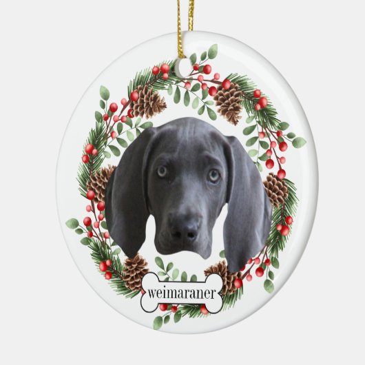 weimaraner keramisch ornament (Links)