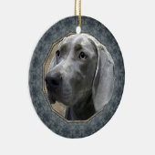 Weimaraner Keramisch Ornament (Rechts)