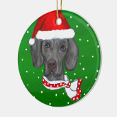 WEIMARANER KERAMISCH ORNAMENT (Links)