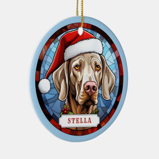 Weimaraner Keramische Cirkel Ornament (Rechts)