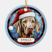 Weimaraner Keramische Cirkel Ornament (Voorkant)