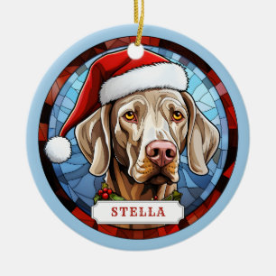 Weimaraner Keramische Cirkel Ornament