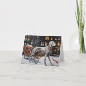 Weimaraner Kerst Feestelijke Periode Kaart (Voorkant)