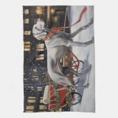 Weimaraner Kerst Feestelijke Periode Theedoek (Verticaal)