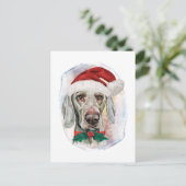 Weimaraner-kerstcadeaus voor honden feestdagenkaart (Staand voorkant)