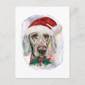 Weimaraner-kerstcadeaus voor honden feestdagenkaart (Voorkant)