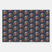 Weimaraner-kerstcadeautjes Inpakpapier Vel (Voorkant 3)