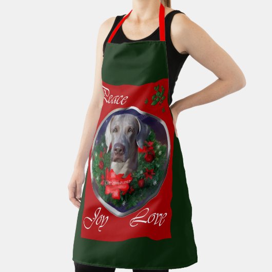 Weimaraner-kerstcadeautjes Schort (Insitu)