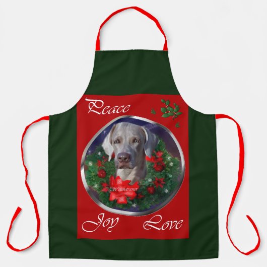 Weimaraner-kerstcadeautjes Schort (Voorkant)