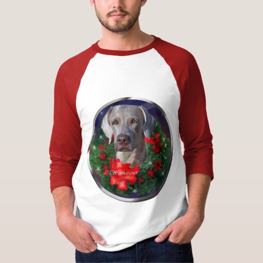 Weimaraner-kerstcadeautjes T-shirt (Voorkant)