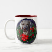 Weimaraner-kerstcadeautjes Tweekleurige Koffiemok (Links)