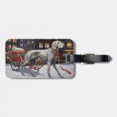 Weimaraner Kerstfeest Seizoen Bagagelabel (Achterkant horizontaal)