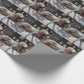 Weimaraner Kerstfeest Seizoen Cadeaupapier (Hoek)