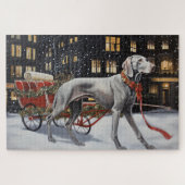 Weimaraner Kerstfeest Seizoen Legpuzzel (Horizontaal)