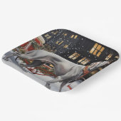 Weimaraner Kerstfeest Seizoen Papieren Bordje (Gebogen)