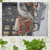 Weimaraner Kerstfeest Seizoen Theedoek (Gevouwen)