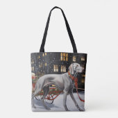 Weimaraner Kerstfeest Seizoen Tote Bag (Achterkant)