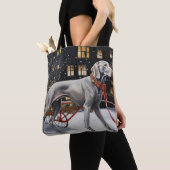 Weimaraner Kerstfeest Seizoen Tote Bag (Dichtbij)