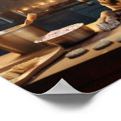 Weimaraner Kerstkoekjes Feestelijke vakantie Poster (Hoek)