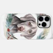 Weimaraner Kerstkrans Feestelijke Pup Case-Mate iPhone Case (Achterkant (horizontaal))