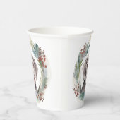 Weimaraner Kerstkrans Feestelijke Pup Papieren Bekers (Rechts)