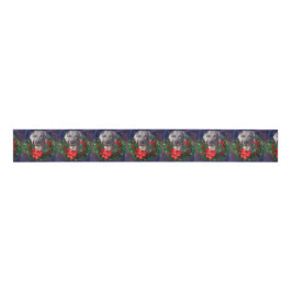 Weimaraner Kerstmis Wreath Grosgrain Lint