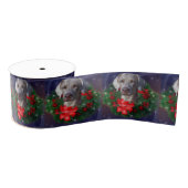Weimaraner Kerstmis Wreath Grosgrain Lint (Spoel)