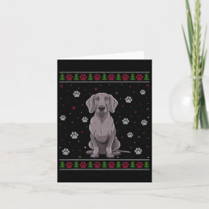 Weimaraner Kersttrui Xmas Huisdier Hond L Kaart