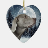Weimaraner kerstversiering keramisch ornament (Rechts)