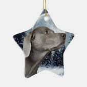 Weimaraner kerstversiering keramisch ornament (Rechts)