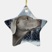 Weimaraner kerstversiering keramisch ornament (Achterkant)