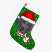 WEIMARANER KLEINE KERSTSOK (Voorkant (Hangend))