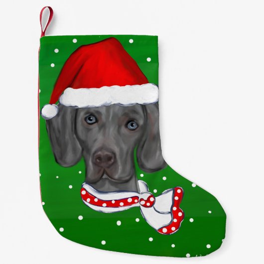 WEIMARANER KLEINE KERSTSOK (Voorkant)