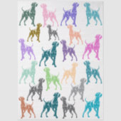 Weimaraner kleurrijk  tissuepapier (Voorkant)