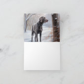 Weimaraner Laat het Sneeuwen Kerstmis Kaart (Binnen)