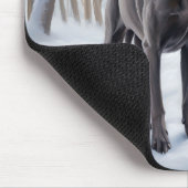 Weimaraner Laat het Sneeuwen Kerstmis Muismat (Hoek)