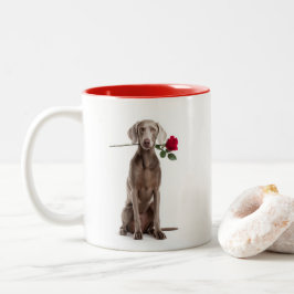 Weimaraner Liefde Tweekleurige Koffiemok